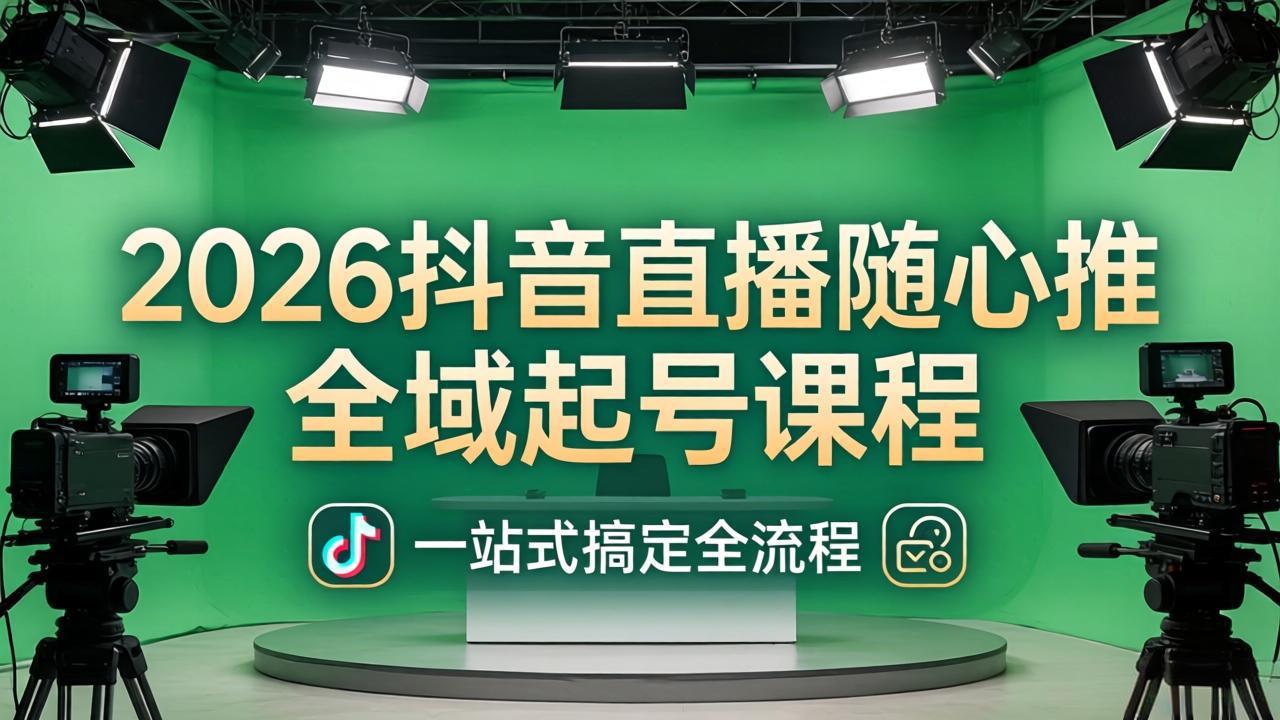 （18050期）2026抖音直播随心推全域起号课程：一站式搞定直播起号、稳号、放量全流程(更新4月)瀚萌资源网-网赚网-网赚项目网-虚拟资源网-国学资源网-易学资源网-本站有全网最新网赚项目-易学课程资源-中医课程资源的在线下载网站！瀚萌资源网