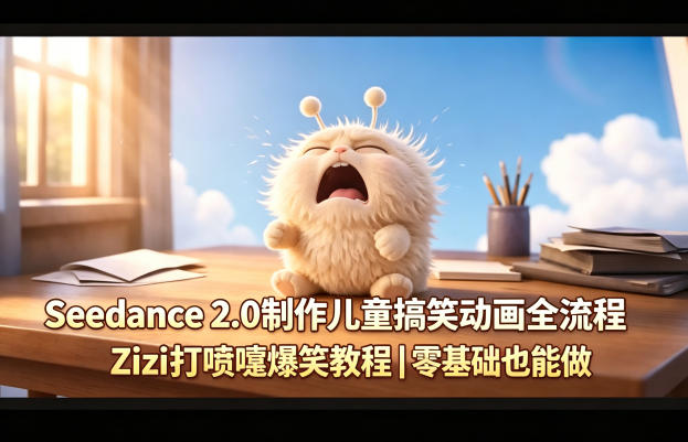 Seedance 2.0制作儿童搞笑动画全流程Zizi打喷嚏爆笑教程｜零基础也能做瀚萌资源网-网赚网-网赚项目网-虚拟资源网-国学资源网-易学资源网-本站有全网最新网赚项目-易学课程资源-中医课程资源的在线下载网站！瀚萌资源网