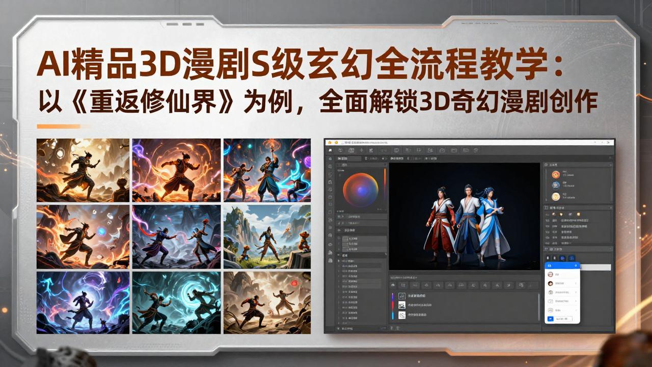（17882期）AI精品3D漫剧S级玄幻全流程教学：以《重返修仙界》为例，全面解锁3D奇幻漫剧创作瀚萌资源网-网赚网-网赚项目网-虚拟资源网-国学资源网-易学资源网-本站有全网最新网赚项目-易学课程资源-中医课程资源的在线下载网站！瀚萌资源网