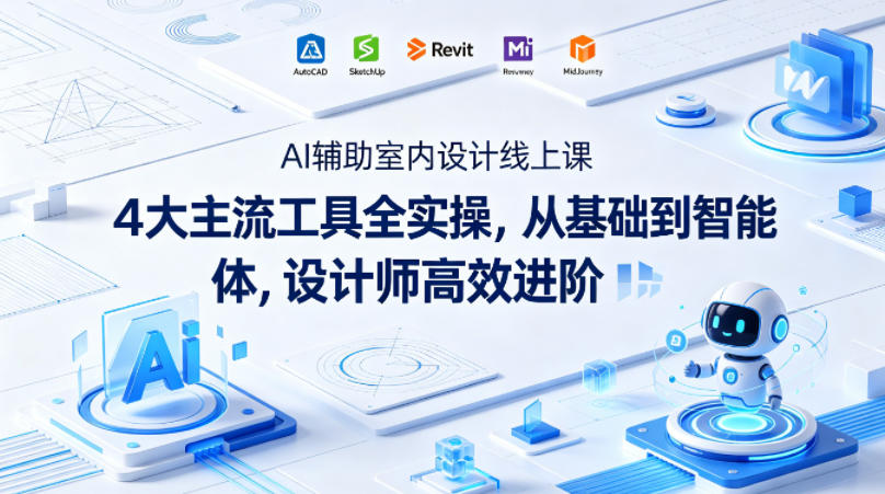 AI辅助室内设计线上课｜4大主流工具全实操，从基础到智能体，设计师高效进阶瀚萌资源网-网赚网-网赚项目网-虚拟资源网-国学资源网-易学资源网-本站有全网最新网赚项目-易学课程资源-中医课程资源的在线下载网站！瀚萌资源网