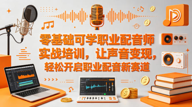 零基础可学职业配音师实战培训，让声音变现，轻松开启职业配音新赛道瀚萌资源网-网赚网-网赚项目网-虚拟资源网-国学资源网-易学资源网-本站有全网最新网赚项目-易学课程资源-中医课程资源的在线下载网站！瀚萌资源网