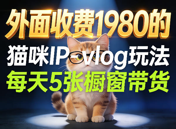 宠物赛道猫咪IP-vlog玩法，26条视频涨粉29W，每天5张橱窗带货拆解瀚萌资源网-网赚网-网赚项目网-虚拟资源网-国学资源网-易学资源网-本站有全网最新网赚项目-易学课程资源-中医课程资源的在线下载网站！瀚萌资源网