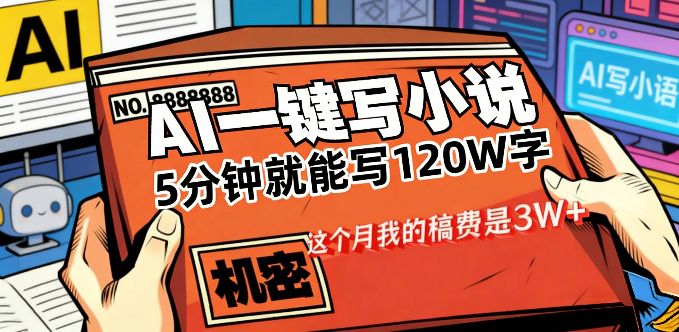 这个月我的稿费又是3W+，用AI写小说真的是太牛了，5分钟就能120W字瀚萌资源网-网赚网-网赚项目网-虚拟资源网-国学资源网-易学资源网-本站有全网最新网赚项目-易学课程资源-中医课程资源的在线下载网站！瀚萌资源网