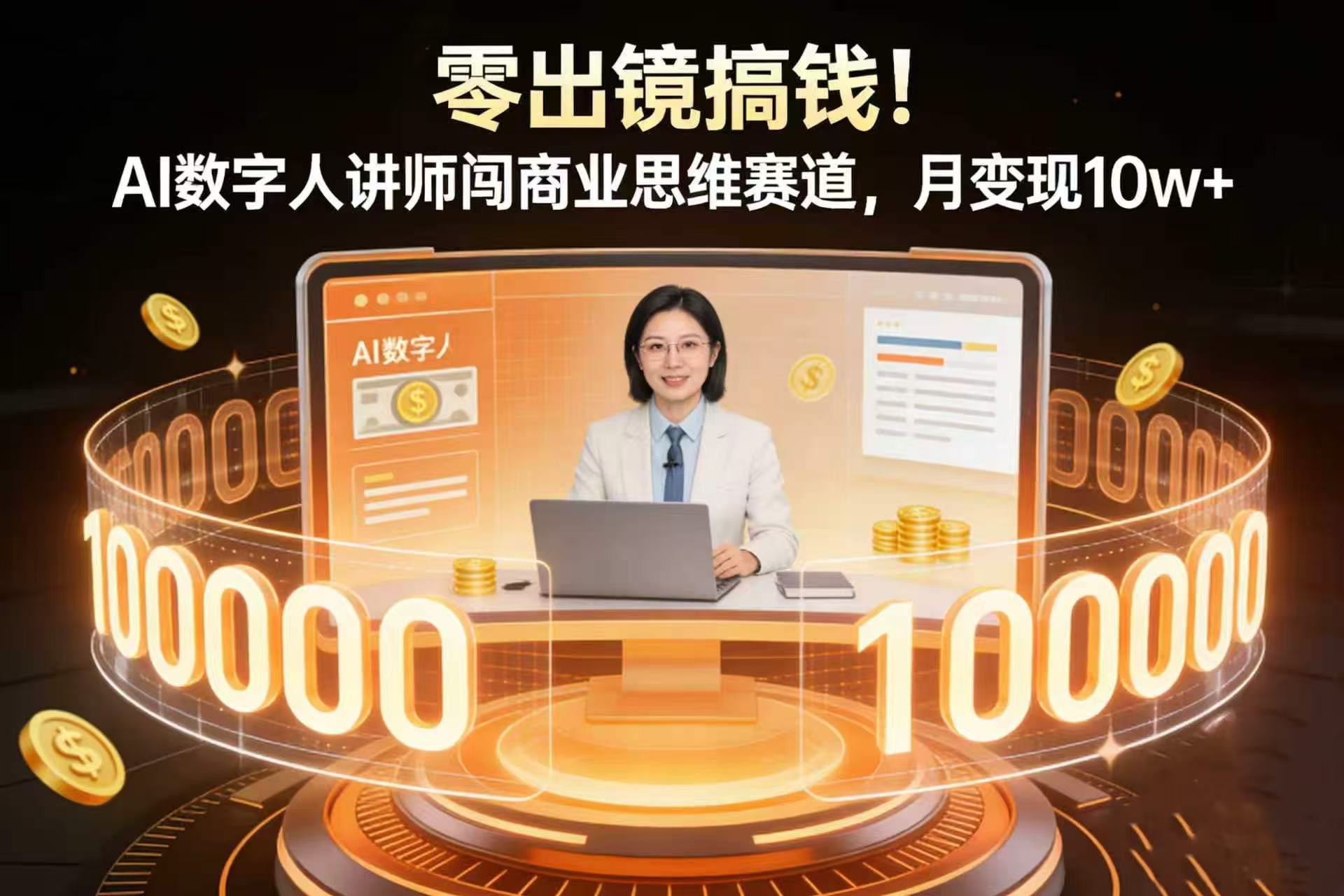 零出镜搞钱！AI 数字人讲师闯商业思维赛道，月变现 10w+瀚萌资源网-网赚网-网赚项目网-虚拟资源网-国学资源网-易学资源网-本站有全网最新网赚项目-易学课程资源-中医课程资源的在线下载网站！瀚萌资源网