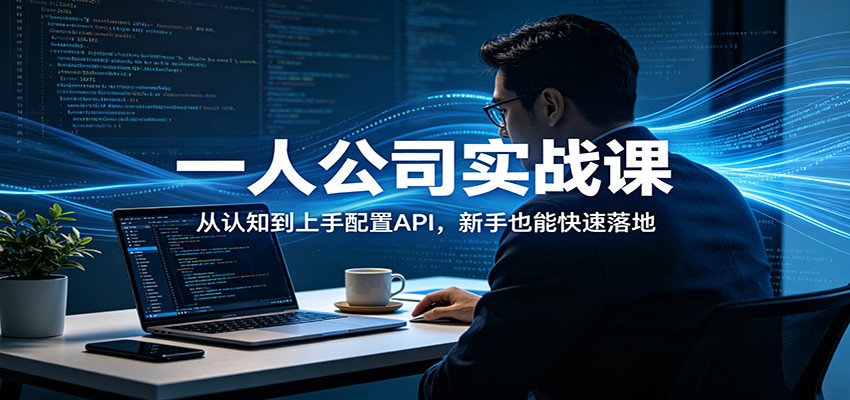 一人公司实战课：从认知到上手配置API，新手也能快速落地瀚萌资源网-网赚网-网赚项目网-虚拟资源网-国学资源网-易学资源网-本站有全网最新网赚项目-易学课程资源-中医课程资源的在线下载网站！瀚萌资源网