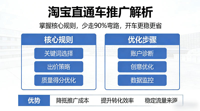 淘宝直通车推广解析，掌握核心规则，少走90%弯路，开车更稳更省瀚萌资源网-网赚网-网赚项目网-虚拟资源网-国学资源网-易学资源网-本站有全网最新网赚项目-易学课程资源-中医课程资源的在线下载网站！瀚萌资源网