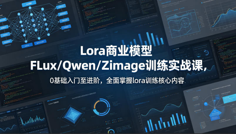 系统性学习Lora商业模型FLux／Qwen／Zimage训练实战课，0基础入门至进阶，全面掌握lora训练核心内容瀚萌资源网-网赚网-网赚项目网-虚拟资源网-国学资源网-易学资源网-本站有全网最新网赚项目-易学课程资源-中医课程资源的在线下载网站！瀚萌资源网