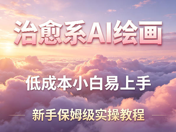 治愈系AI绘画提示词项目，低成本小白易上手，每天10分钟，新手保姆级实操教程瀚萌资源网-网赚网-网赚项目网-虚拟资源网-国学资源网-易学资源网-本站有全网最新网赚项目-易学课程资源-中医课程资源的在线下载网站！瀚萌资源网