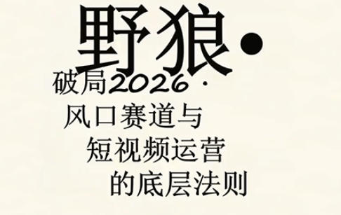 野狼团队·多平台实操运营课，覆盖AI口播、服装、好物、漫剪等热门玩法（更新4月29日）瀚萌资源网-网赚网-网赚项目网-虚拟资源网-国学资源网-易学资源网-本站有全网最新网赚项目-易学课程资源-中医课程资源的在线下载网站！瀚萌资源网