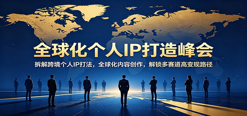 全球化个人IP打造峰会：拆解跨境个人IP打法，全球化内容创作，解锁多赛道高变现路径瀚萌资源网-网赚网-网赚项目网-虚拟资源网-国学资源网-易学资源网-本站有全网最新网赚项目-易学课程资源-中医课程资源的在线下载网站！瀚萌资源网