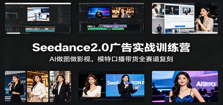 Seedance2.0广告实战训练营：AI做图做影视，模特口播带货全赛道复刻瀚萌资源网-网赚网-网赚项目网-虚拟资源网-国学资源网-易学资源网-本站有全网最新网赚项目-易学课程资源-中医课程资源的在线下载网站！瀚萌资源网