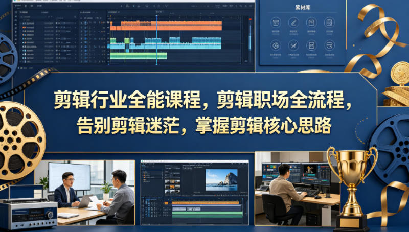 剪辑行业全能课程，剪辑职场全流程，告别剪辑迷茫，掌握剪辑核心思路瀚萌资源网-网赚网-网赚项目网-虚拟资源网-国学资源网-易学资源网-本站有全网最新网赚项目-易学课程资源-中医课程资源的在线下载网站！瀚萌资源网