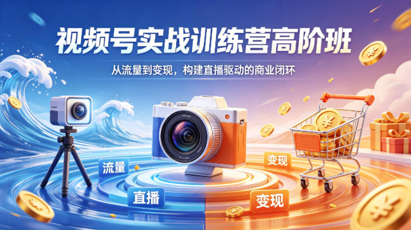 视频号实战训练营高阶班，从流量到变现，构建直播驱动的商业闭环（26年4月）瀚萌资源网-网赚网-网赚项目网-虚拟资源网-国学资源网-易学资源网-本站有全网最新网赚项目-易学课程资源-中医课程资源的在线下载网站！瀚萌资源网