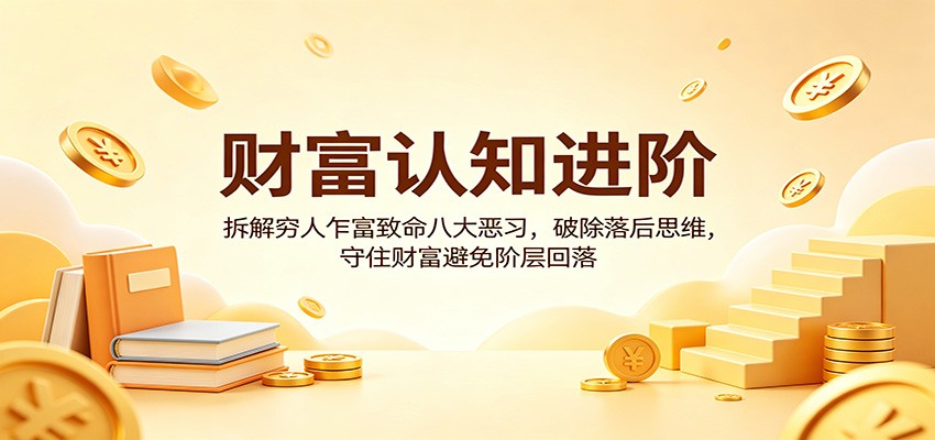 财富认知进阶：拆解穷人乍富致命八大恶习，破除落后思维，守住财富避免阶层回落瀚萌资源网-网赚网-网赚项目网-虚拟资源网-国学资源网-易学资源网-本站有全网最新网赚项目-易学课程资源-中医课程资源的在线下载网站！瀚萌资源网