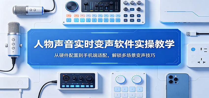 人物声音实时变声软件实操教学：从硬件配置到手机端适配，解锁多场景变声技巧瀚萌资源网-网赚网-网赚项目网-虚拟资源网-国学资源网-易学资源网-本站有全网最新网赚项目-易学课程资源-中医课程资源的在线下载网站！瀚萌资源网