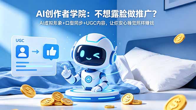 （18599期）AI创作者学院：不想露脸做推广？AI虚拟形象+口型同步+UGC内容，让你安心睡觉照样赚钱瀚萌资源网-网赚网-网赚项目网-虚拟资源网-国学资源网-易学资源网-本站有全网最新网赚项目-易学课程资源-中医课程资源的在线下载网站！瀚萌资源网