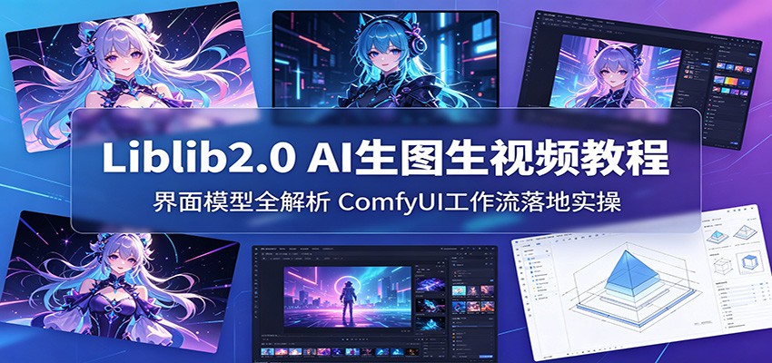 Liblib2.0 AI生图生视频教程：界面模型全解析，ComfyUI工作流落地实操瀚萌资源网-网赚网-网赚项目网-虚拟资源网-国学资源网-易学资源网-本站有全网最新网赚项目-易学课程资源-中医课程资源的在线下载网站！瀚萌资源网