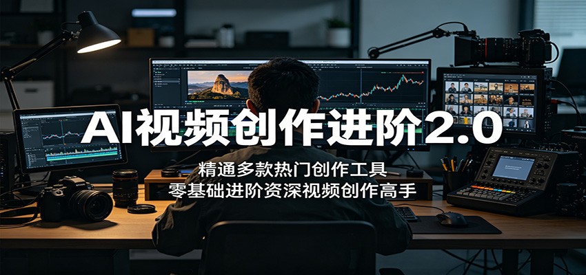 AI视频创作进阶2.0：精通多款热门创作工具，零基础进阶资深视频创作高手瀚萌资源网-网赚网-网赚项目网-虚拟资源网-国学资源网-易学资源网-本站有全网最新网赚项目-易学课程资源-中医课程资源的在线下载网站！瀚萌资源网