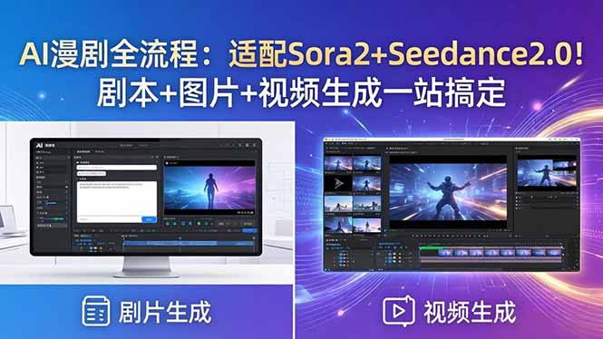 （18400期）AI漫剧全流程：适配Sora2+Seedance2.0！剧本+图片+视频生成一站搞定瀚萌资源网-网赚网-网赚项目网-虚拟资源网-国学资源网-易学资源网-本站有全网最新网赚项目-易学课程资源-中医课程资源的在线下载网站！瀚萌资源网