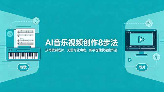（18340期）AI音乐视频创作8步法：从写歌到成片，无需专业功底，新手也能快速出作品瀚萌资源网-网赚网-网赚项目网-虚拟资源网-国学资源网-易学资源网-本站有全网最新网赚项目-易学课程资源-中医课程资源的在线下载网站！瀚萌资源网