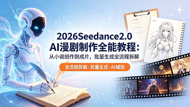 （18537期）2026Seedance2.0 AI制作全能教程：从小说创作到成片，批量生成全流程拆解瀚萌资源网-网赚网-网赚项目网-虚拟资源网-国学资源网-易学资源网-本站有全网最新网赚项目-易学课程资源-中医课程资源的在线下载网站！瀚萌资源网