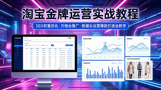 （18507期）2026 淘宝金牌运营实战教程，SEO权重优化万相台推广，数据化运营爆款打造全教学瀚萌资源网-网赚网-网赚项目网-虚拟资源网-国学资源网-易学资源网-本站有全网最新网赚项目-易学课程资源-中医课程资源的在线下载网站！瀚萌资源网