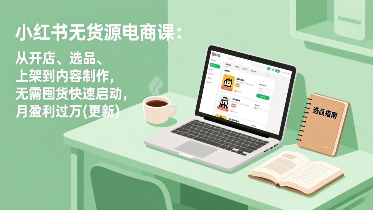 （18420期）小红书无货源电商课(5月12更新)：从开店、选品、上架到内容制作，无需囤货快速启动，月盈利过万瀚萌资源网-网赚网-网赚项目网-虚拟资源网-国学资源网-易学资源网-本站有全网最新网赚项目-易学课程资源-中医课程资源的在线下载网站！瀚萌资源网