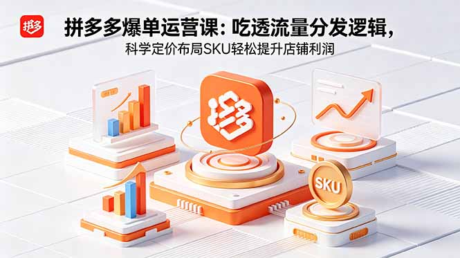 （18577期）拼多多爆单运营实战课：吃透流量分发逻辑，科学定价布局SKU轻松提升店铺利润瀚萌资源网-网赚网-网赚项目网-虚拟资源网-国学资源网-易学资源网-本站有全网最新网赚项目-易学课程资源-中医课程资源的在线下载网站！瀚萌资源网