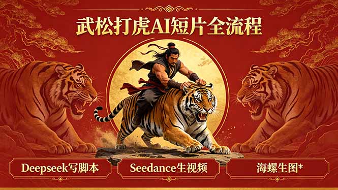 （18370期）武松打虎AI短片全流程：Deepseek写脚本+Seedance生视频+海螺生图瀚萌资源网-网赚网-网赚项目网-虚拟资源网-国学资源网-易学资源网-本站有全网最新网赚项目-易学课程资源-中医课程资源的在线下载网站！瀚萌资源网