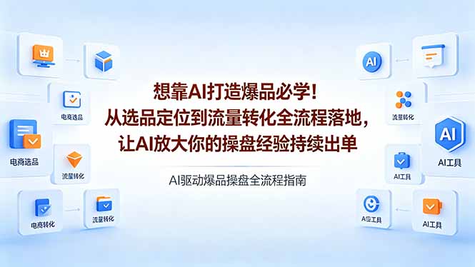 （18327期）想靠AI打造爆品必学！从选品定位到流量转化全流程落地，让AI放大你的操盘经验持续出单瀚萌资源网-网赚网-网赚项目网-虚拟资源网-国学资源网-易学资源网-本站有全网最新网赚项目-易学课程资源-中医课程资源的在线下载网站！瀚萌资源网