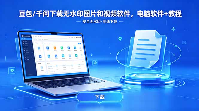 （18456期）豆包/千问下载无水印图片和视频软件，电脑软件+教程瀚萌资源网-网赚网-网赚项目网-虚拟资源网-国学资源网-易学资源网-本站有全网最新网赚项目-易学课程资源-中医课程资源的在线下载网站！瀚萌资源网
