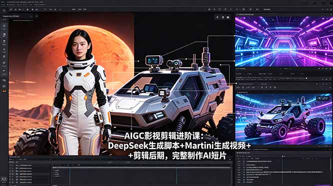 （18475期）AIGC影视剪辑进阶课：DeepSeek生成脚本+Martini生成视频+剪辑后期，完整制作AI短片瀚萌资源网-网赚网-网赚项目网-虚拟资源网-国学资源网-易学资源网-本站有全网最新网赚项目-易学课程资源-中医课程资源的在线下载网站！瀚萌资源网