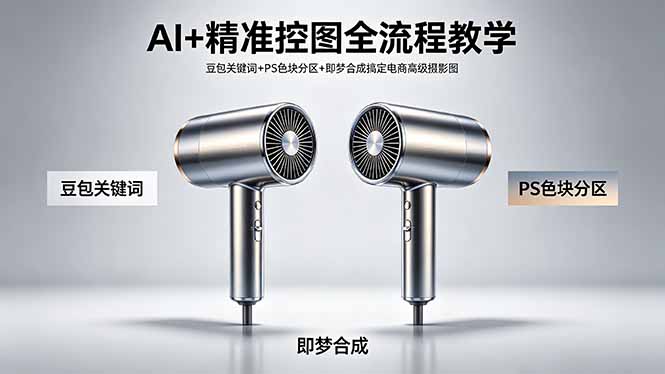 （18331期）AI+精准控图全流程教学 豆包关键词+PS色块分区+即梦合成搞定电商高级摄影图瀚萌资源网-网赚网-网赚项目网-虚拟资源网-国学资源网-易学资源网-本站有全网最新网赚项目-易学课程资源-中医课程资源的在线下载网站！瀚萌资源网