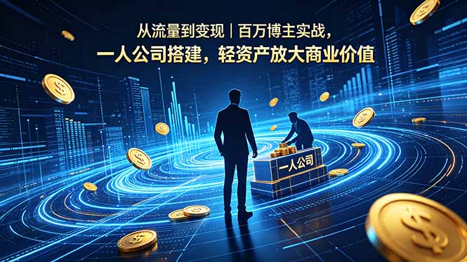 （18645期）从流量到变现｜百万博主实战，一人公司搭建，轻资产放大商业价值瀚萌资源网-网赚网-网赚项目网-虚拟资源网-国学资源网-易学资源网-本站有全网最新网赚项目-易学课程资源-中医课程资源的在线下载网站！瀚萌资源网