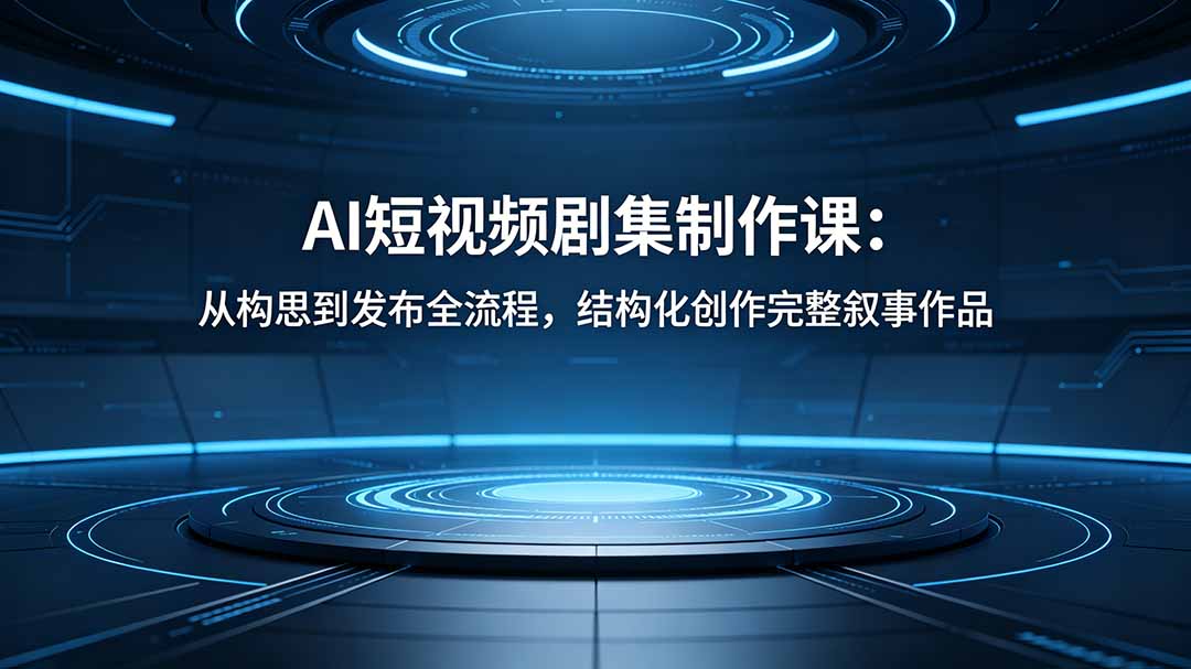 （18414期）AI短视频剧集制作课：从构思到发布全流程，结构化创作完整叙事作品瀚萌资源网-网赚网-网赚项目网-虚拟资源网-国学资源网-易学资源网-本站有全网最新网赚项目-易学课程资源-中医课程资源的在线下载网站！瀚萌资源网