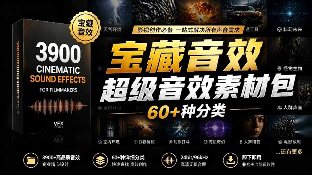 （18660期）宝藏音效合集包！60+多种音效分类，共计3900个，分类清晰，全中文分类，高品质剪辑音效素材包瀚萌资源网-网赚网-网赚项目网-虚拟资源网-国学资源网-易学资源网-本站有全网最新网赚项目-易学课程资源-中医课程资源的在线下载网站！瀚萌资源网