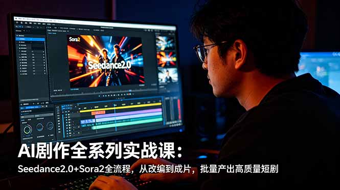 （18647期）AI剧作全系列实战课：Seedance2.0+Sora2全流程，从改编到成片，批量产出高质量短剧瀚萌资源网-网赚网-网赚项目网-虚拟资源网-国学资源网-易学资源网-本站有全网最新网赚项目-易学课程资源-中医课程资源的在线下载网站！瀚萌资源网