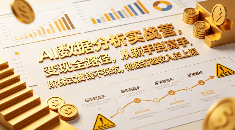 AI数据分析实战营，变现全路径，从新手到高手，阶梯式賺钱不踩坑，彻底打破收入的上限瀚萌资源网-网赚网-网赚项目网-虚拟资源网-国学资源网-易学资源网-本站有全网最新网赚项目-易学课程资源-中医课程资源的在线下载网站！瀚萌资源网