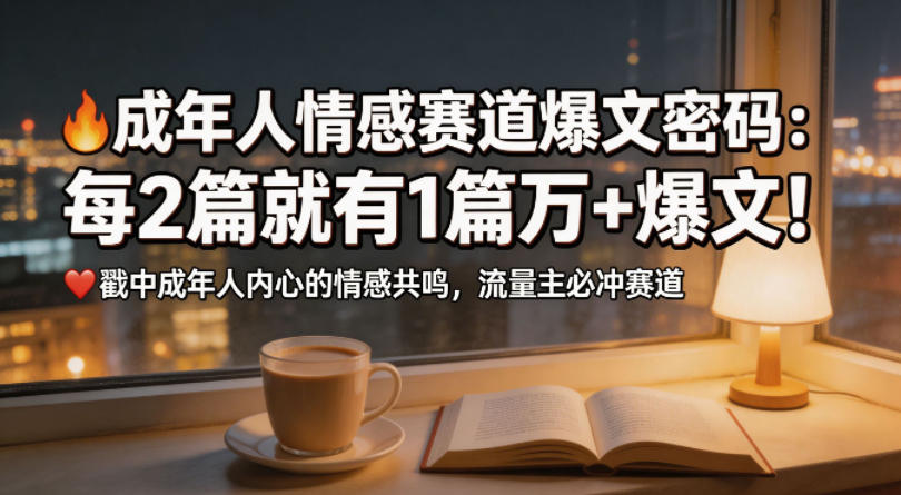 公众号流量主成年人情感心理赛道，流量最大，受众最广的主流赛道之一，平均每2篇就有1篇万爆文章瀚萌资源网-网赚网-网赚项目网-虚拟资源网-国学资源网-易学资源网-本站有全网最新网赚项目-易学课程资源-中医课程资源的在线下载网站！瀚萌资源网
