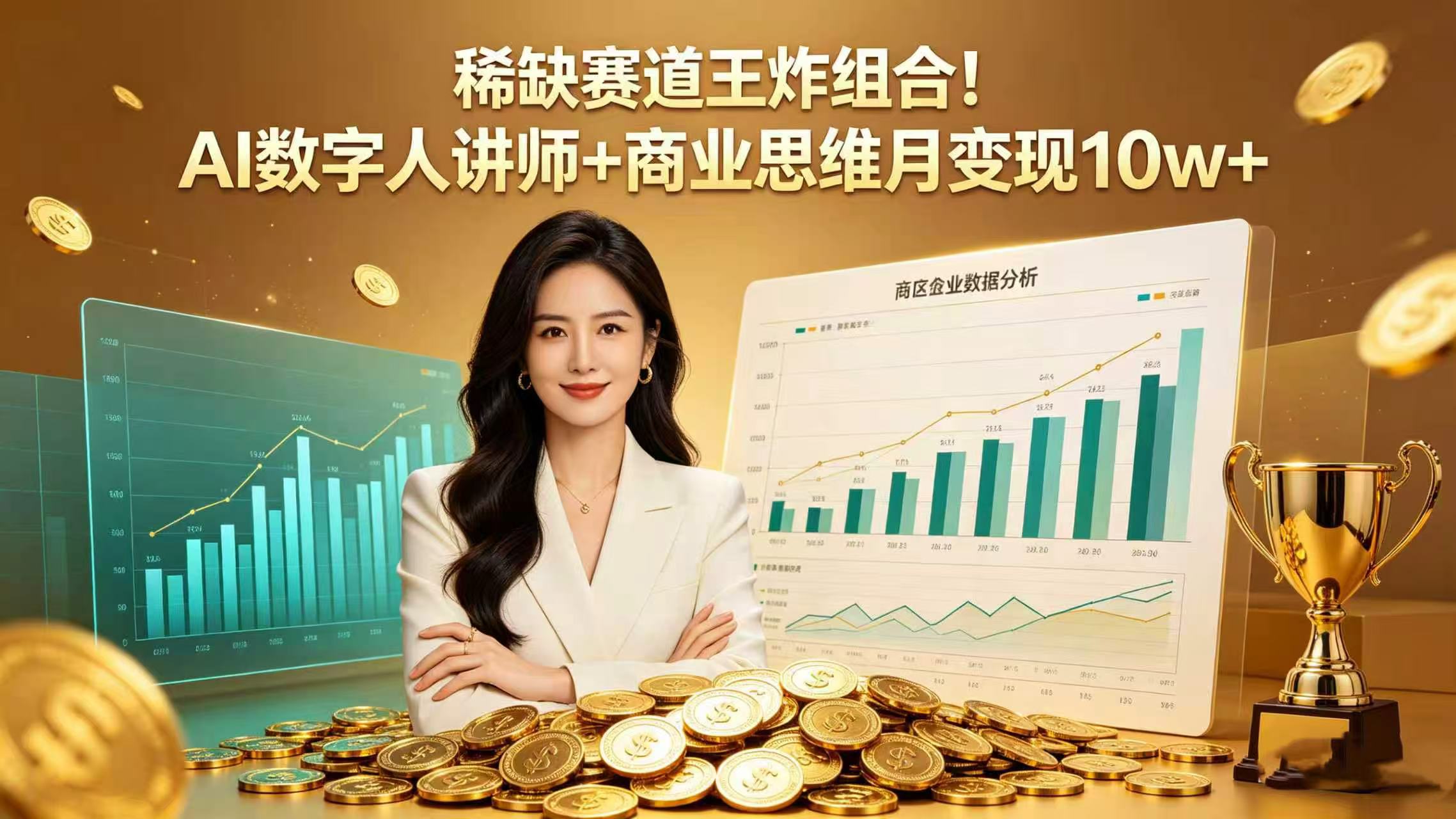 稀缺赛道王炸组合！AI 数字人讲师 + 商业思维 月变现 10w+瀚萌资源网-网赚网-网赚项目网-虚拟资源网-国学资源网-易学资源网-本站有全网最新网赚项目-易学课程资源-中医课程资源的在线下载网站！瀚萌资源网