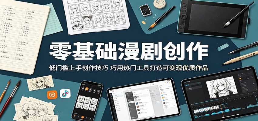 零基础漫剧创作：低门槛上手创作技巧，巧用热门工具打造可变现优质作品瀚萌资源网-网赚网-网赚项目网-虚拟资源网-国学资源网-易学资源网-本站有全网最新网赚项目-易学课程资源-中医课程资源的在线下载网站！瀚萌资源网