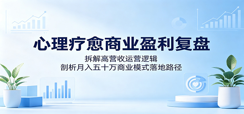 心理疗愈商业盈利复盘:拆解高营收运营逻辑,剖析月入五十万商业模式落地路径瀚萌资源网-网赚网-网赚项目网-虚拟资源网-国学资源网-易学资源网-本站有全网最新网赚项目-易学课程资源-中医课程资源的在线下载网站!瀚萌资源网