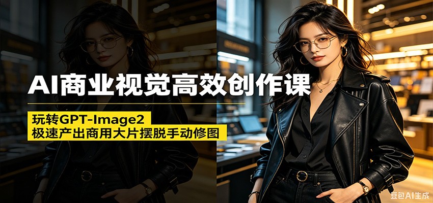 AI商业视觉高效创作课：玩转GPT-Image2，极速产出商用大片摆脱手动修图瀚萌资源网-网赚网-网赚项目网-虚拟资源网-国学资源网-易学资源网-本站有全网最新网赚项目-易学课程资源-中医课程资源的在线下载网站！瀚萌资源网
