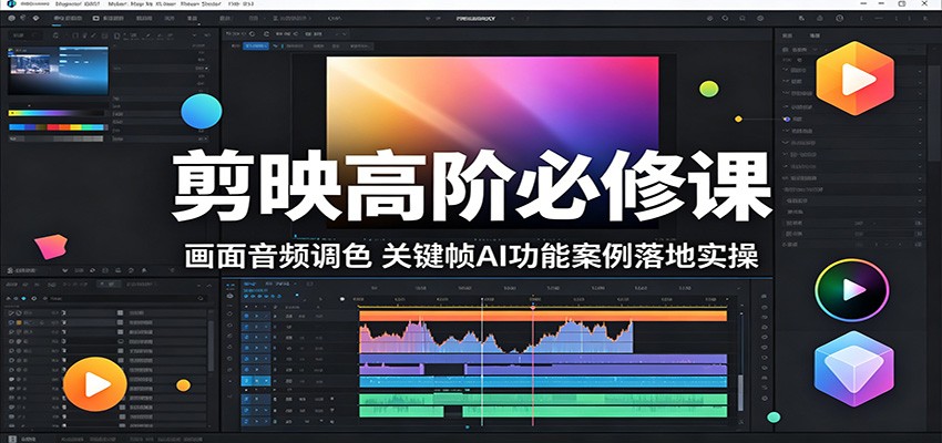 剪映高阶必修课：画面音频调色，关键帧AI功能案例落地实操瀚萌资源网-网赚网-网赚项目网-虚拟资源网-国学资源网-易学资源网-本站有全网最新网赚项目-易学课程资源-中医课程资源的在线下载网站！瀚萌资源网