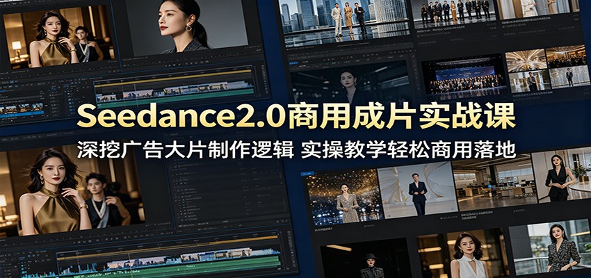Seedance2.0商用成片实战课：深挖广告大片制作逻辑，实操教学轻松商用落地瀚萌资源网-网赚网-网赚项目网-虚拟资源网-国学资源网-易学资源网-本站有全网最新网赚项目-易学课程资源-中医课程资源的在线下载网站！瀚萌资源网