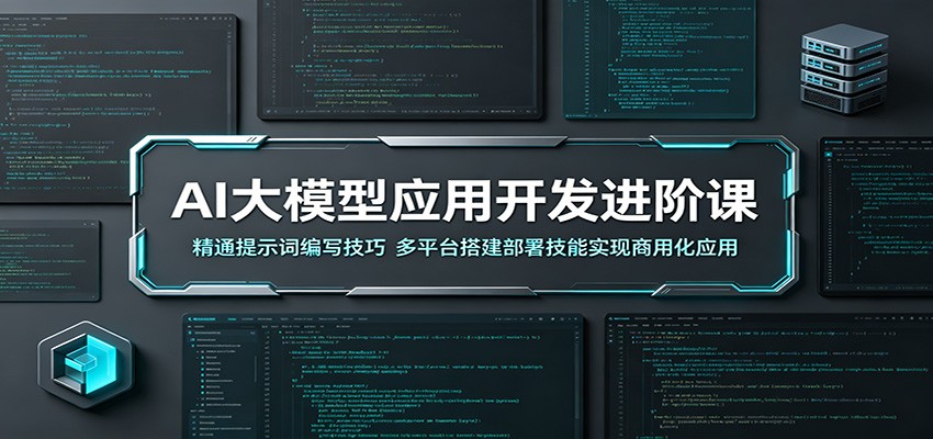 AI大模型应用开发进阶课：精通提示词编写技巧，多平台搭建部署技能实现商用化应用瀚萌资源网-网赚网-网赚项目网-虚拟资源网-国学资源网-易学资源网-本站有全网最新网赚项目-易学课程资源-中医课程资源的在线下载网站！瀚萌资源网