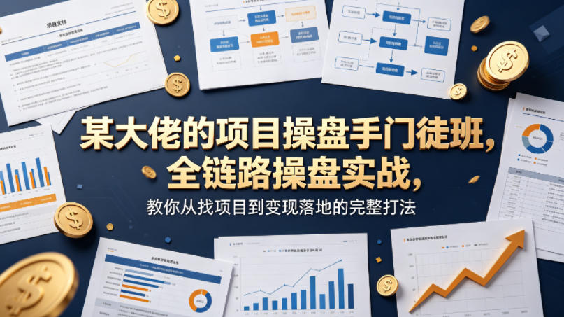 某大佬的项目操盘手门徒班，全链路操盘实战，教你从找项目到变现落地的完整打法瀚萌资源网-网赚网-网赚项目网-虚拟资源网-国学资源网-易学资源网-本站有全网最新网赚项目-易学课程资源-中医课程资源的在线下载网站！瀚萌资源网