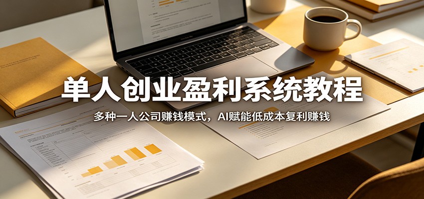 单人创业盈利系统教程：多种一人公司赚钱模式，AI赋能低成本复利赚钱瀚萌资源网-网赚网-网赚项目网-虚拟资源网-国学资源网-易学资源网-本站有全网最新网赚项目-易学课程资源-中医课程资源的在线下载网站！瀚萌资源网