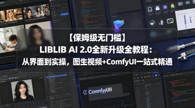 【保姆级无门槛】LIBLIB AI 2.0全新升级全教程：从界面到实操，图生视频+ComfyUI一站式精通瀚萌资源网-网赚网-网赚项目网-虚拟资源网-国学资源网-易学资源网-本站有全网最新网赚项目-易学课程资源-中医课程资源的在线下载网站！瀚萌资源网