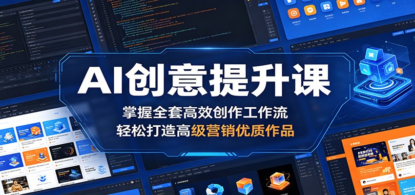 AI创意提升课：掌握全套高效创作工作流，轻松打造高级营销优质作品瀚萌资源网-网赚网-网赚项目网-虚拟资源网-国学资源网-易学资源网-本站有全网最新网赚项目-易学课程资源-中医课程资源的在线下载网站！瀚萌资源网